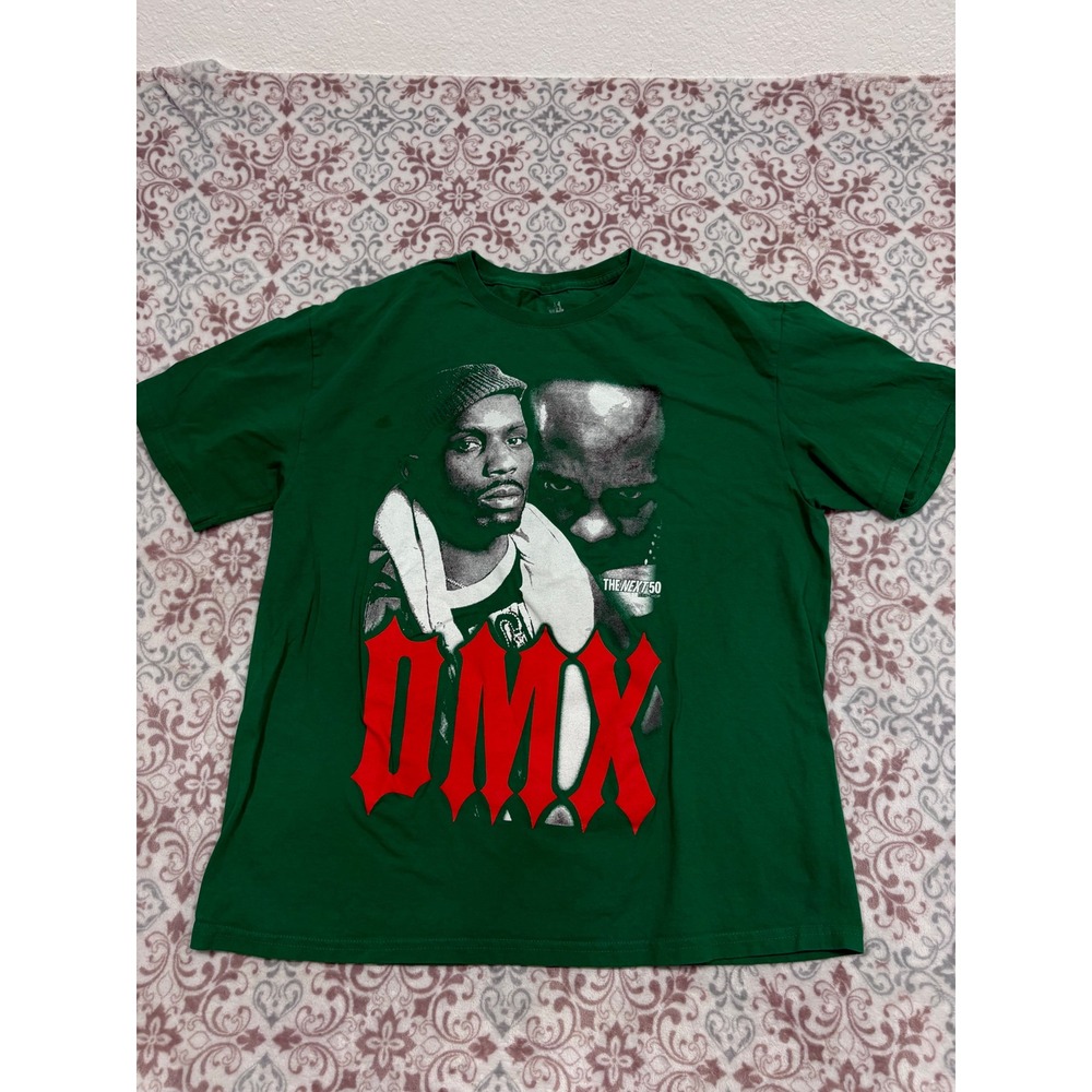 Legends Apparel DMX Graphic T-Shirt Green Hip Hop 50th Anniversary XL Mens